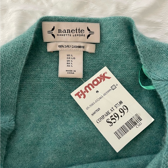 Nanette Lepore Green Cashmere Jumper, Size L - Picture 3 of 11